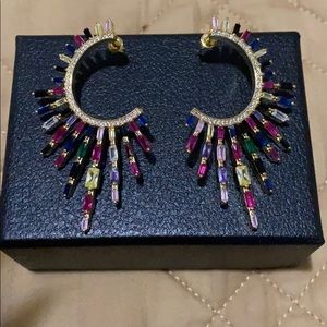 Multi colored fashion earrings